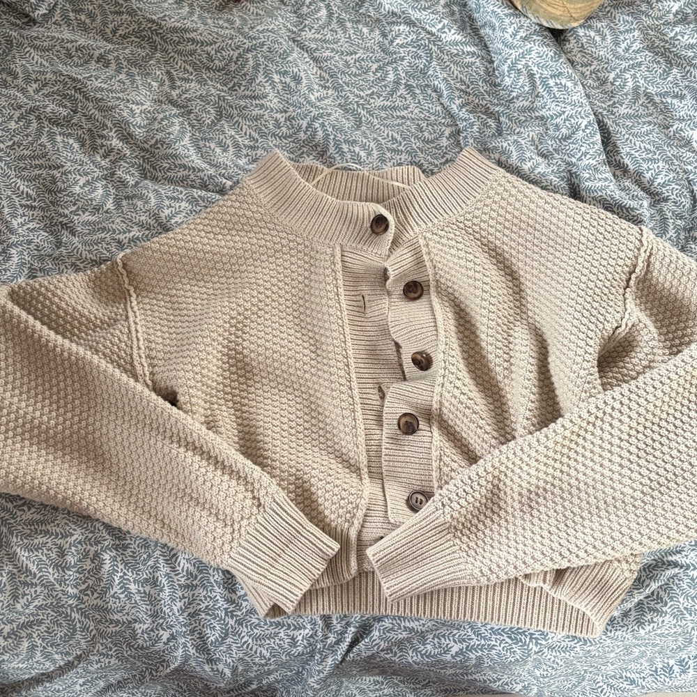 Free people tan cardigan